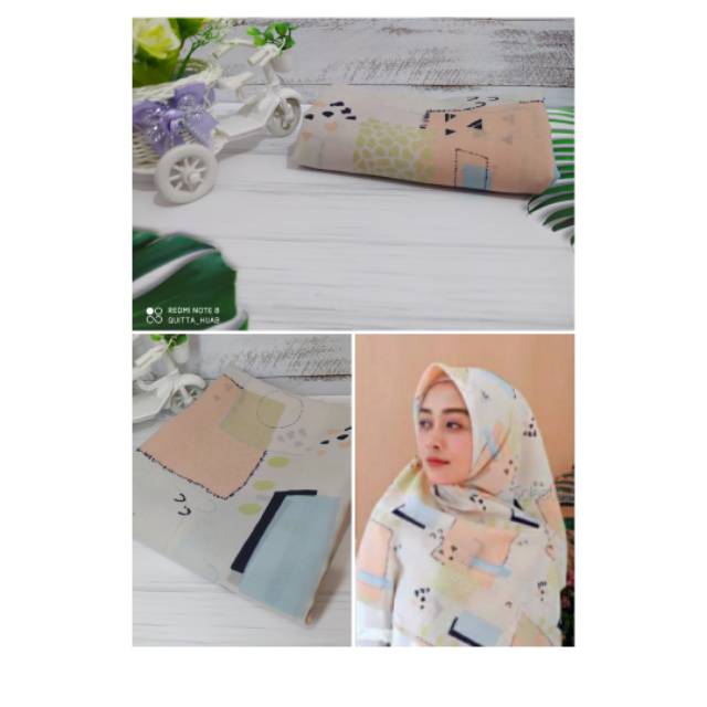 Hijab segiempat motif /hijab segiempat chiffon viney
