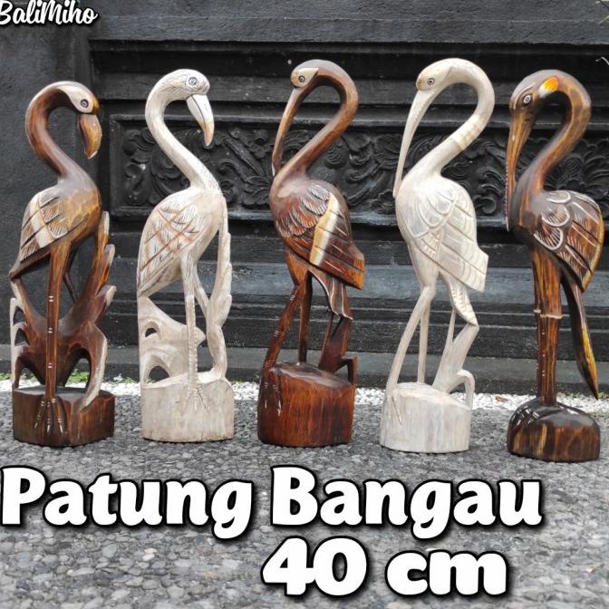 {{{{{{] PATUNG BANGAU KAYU/PATUNG BURUNG BANGAU/PATUNG FLAMINGO/PATUNG BURUNG