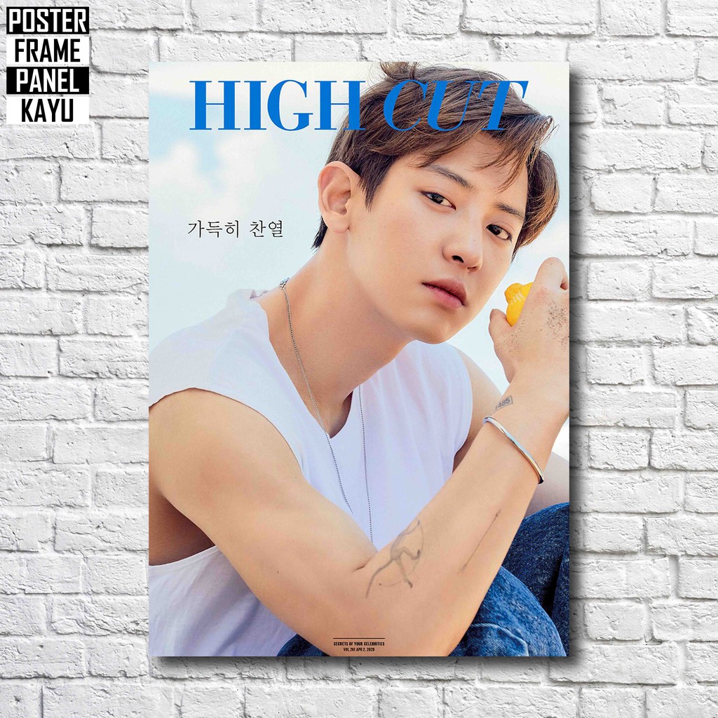 Poster EXO Chanyeol High Cut Frame Kayu Solid A4 CHY006
