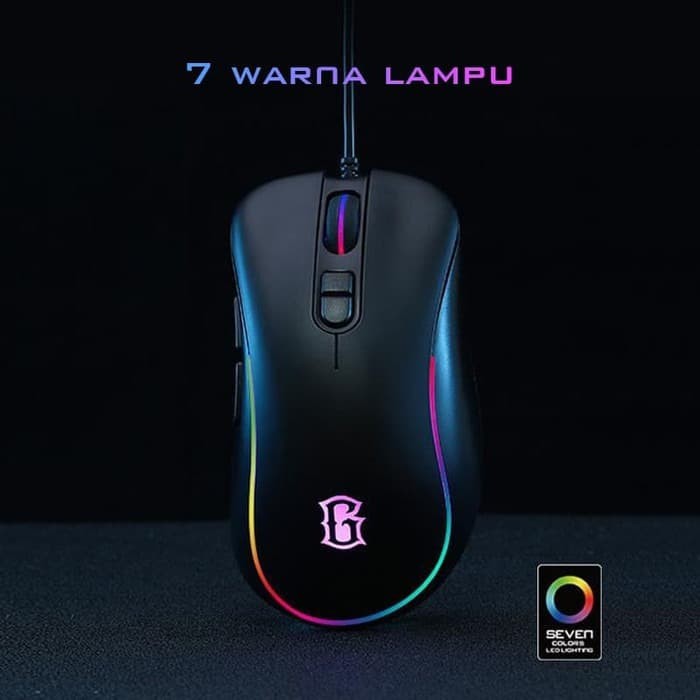 NA - Mouse Gaming GAMEN Wired RGB Effect Optical Mouse 2400 DPI M1000