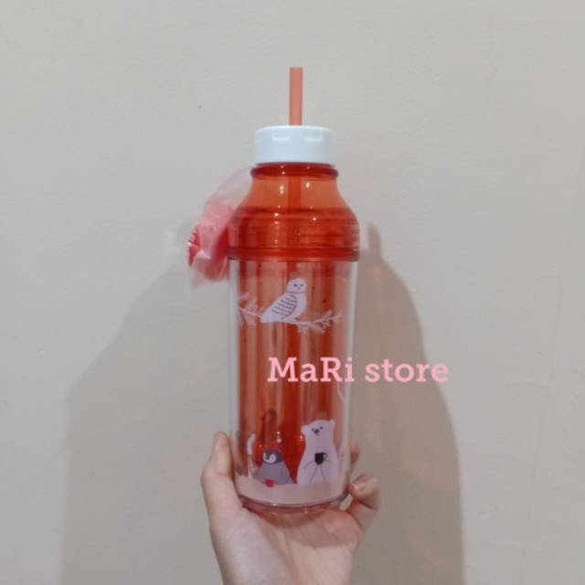 Starbucks Tumbler Lena Waterbottle Christmas Winter 2019 Polar Bear Red Special Edition