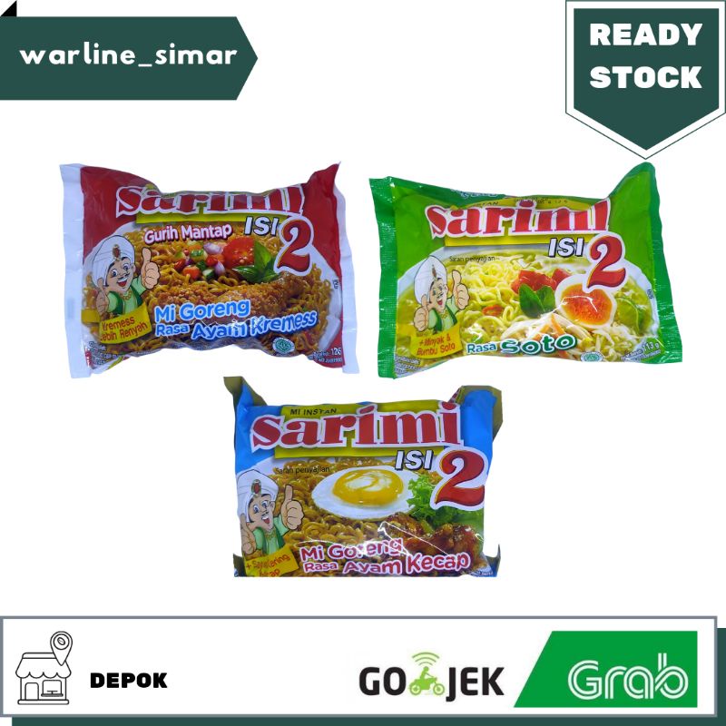 

Sarimi Isi 2 Mie Goreng Rasa Ayam Kremes Ayam Kecap Mie Soto Mie Instan