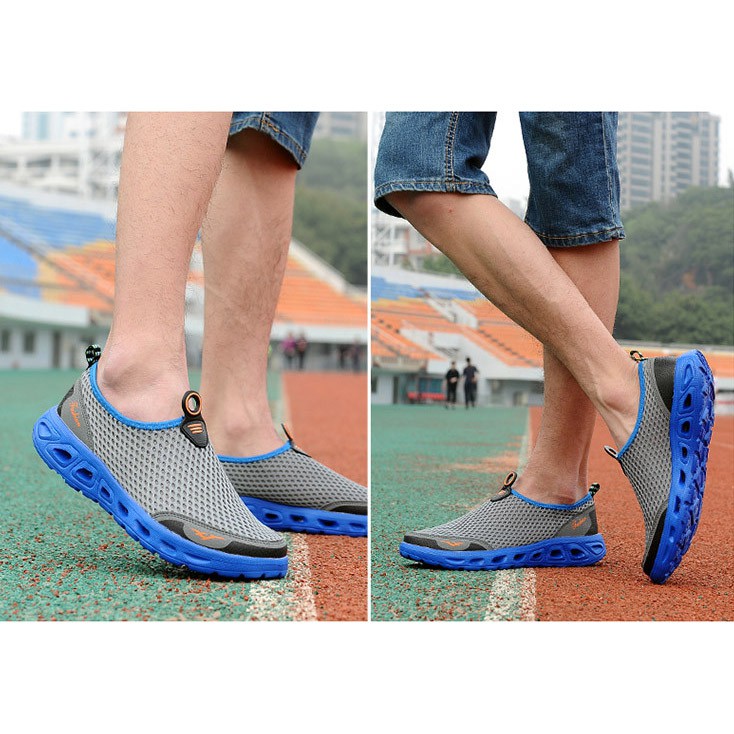 Sepatu Slip On Sport Pria Size 41 - Blue