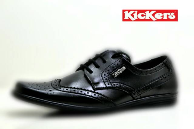 BIG SALE !! Sepatu Casual Formal Pria Pantofel Slop Kickers Hitam Kulit Sintetis Kerja Kantor