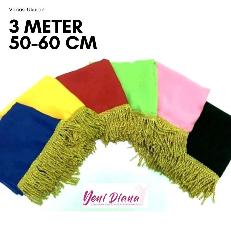 Sampur Tari Panjang 3Meter (Lebar 50-60cm)