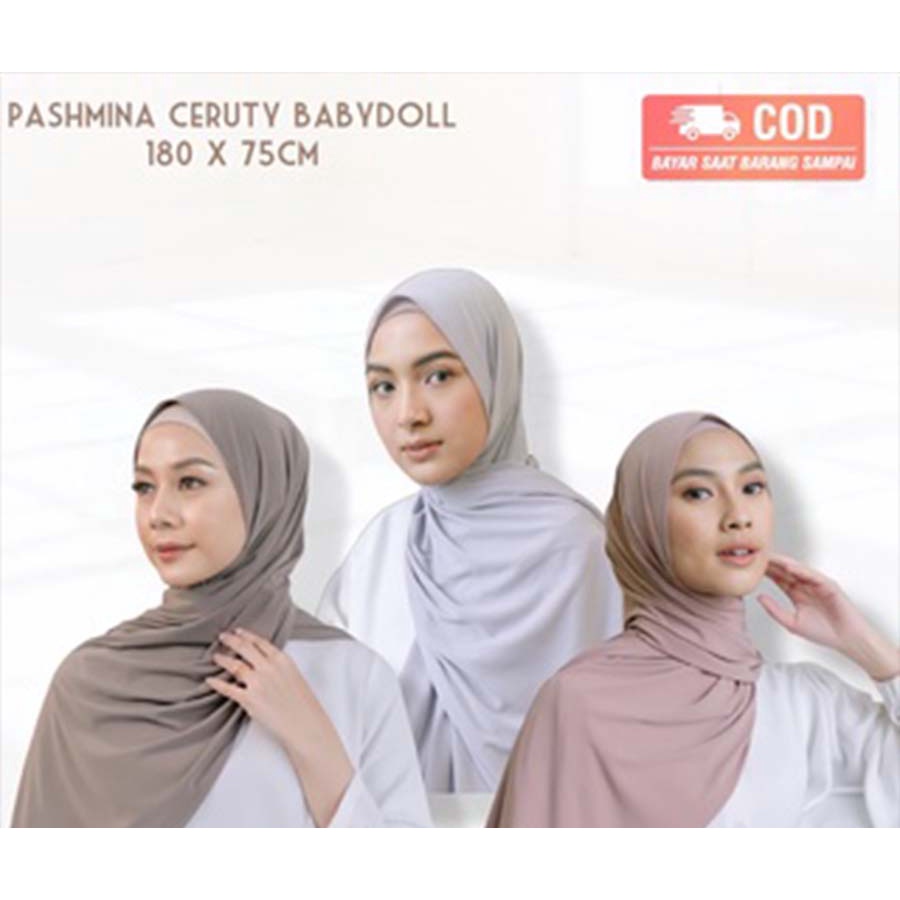 Pashmina Ceruty Babydoll Premium / Pashmina / Hijab Pashmina / Jilbab Pashmina / Pashmina ceruti -mw