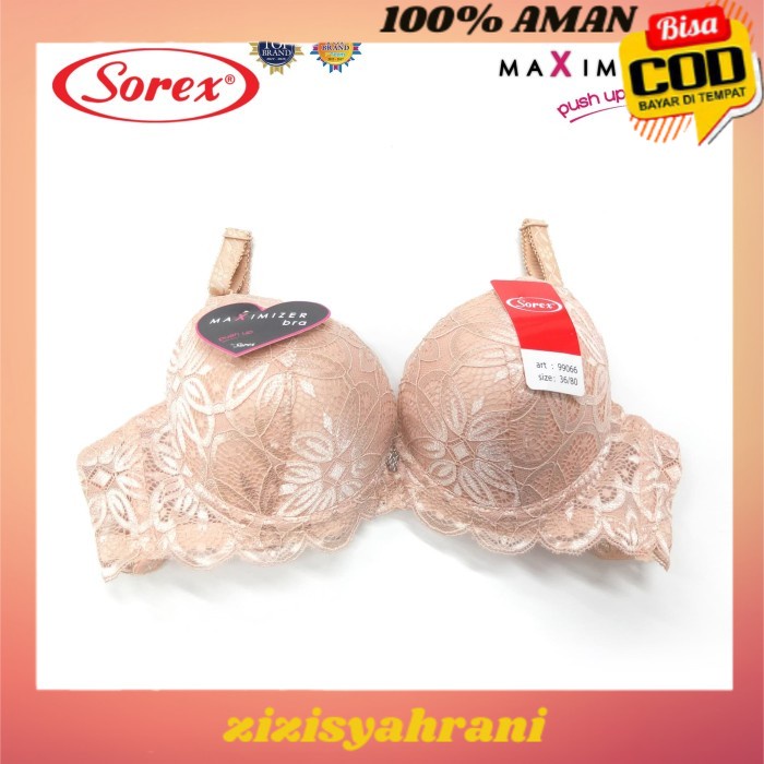 *COD* Sorex Bra Push up Maximizer 99066 (bh busa tebal / dobel busa) - Cream, 34