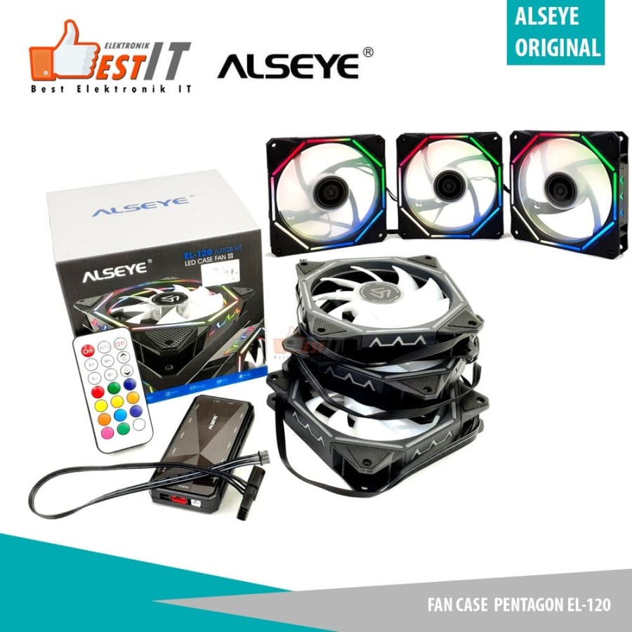 Alseye Fan Case Pentagon EL-120 A-RGB Kit Controller - ( isi 3pcs )