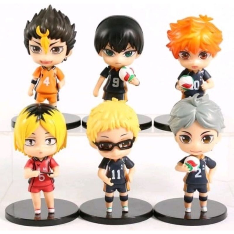 4 Pz/1 Set Haikyuu Figura Shoyo Hinata Tobio Kageyama Posizione di Dormire Kozume Kenma Tetsurou kuroo Gashapon Set Giocattolo Modello di Bambola  26