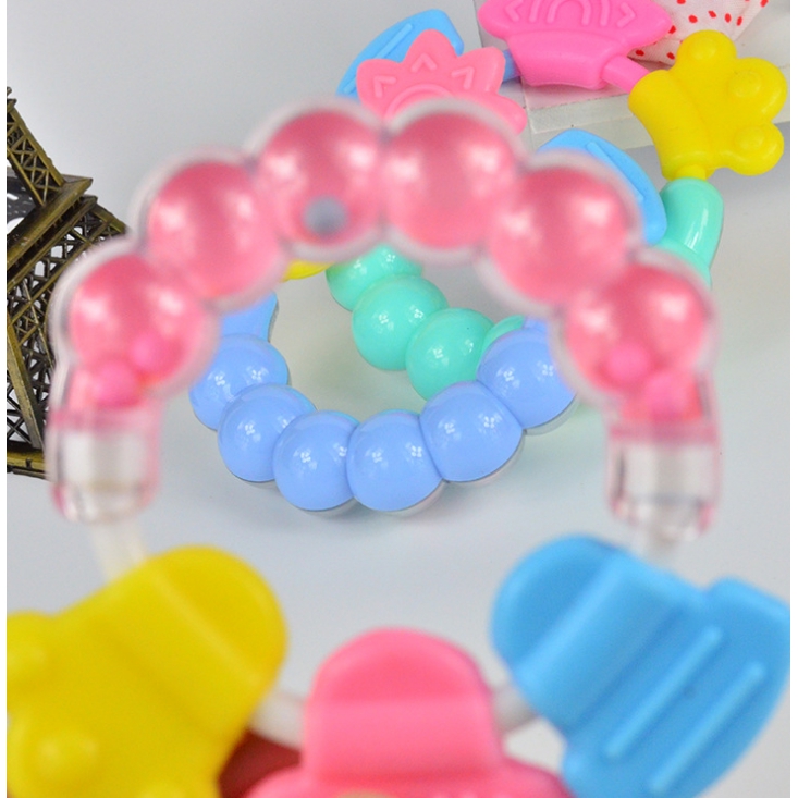 OSM - M626 Mainan Rattle Genggam Bayi Gigitan Empeng Buah Plastik / Teether Gelatin / Gigitan Bayi-7