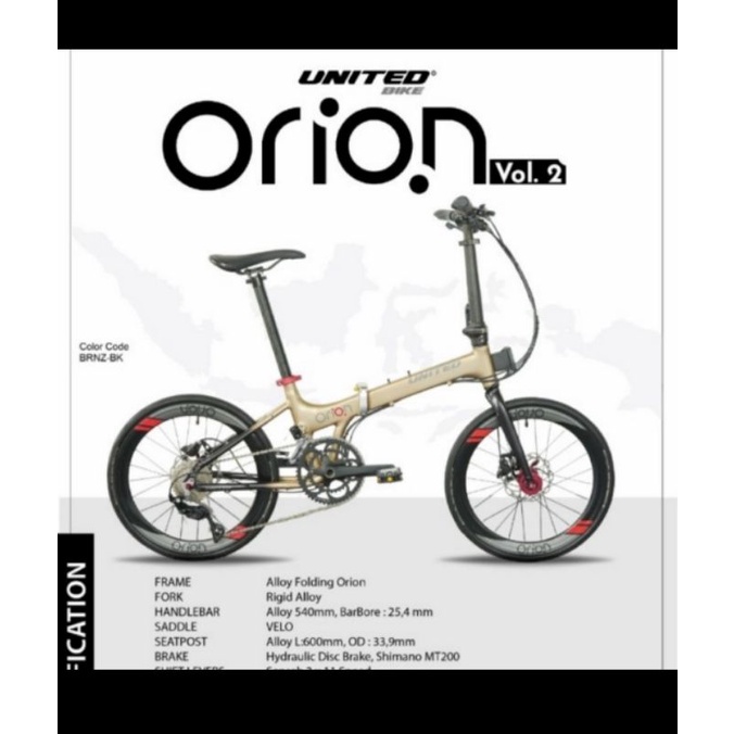 Sepeda Lipat - Folding Bike United Orion Vol.2