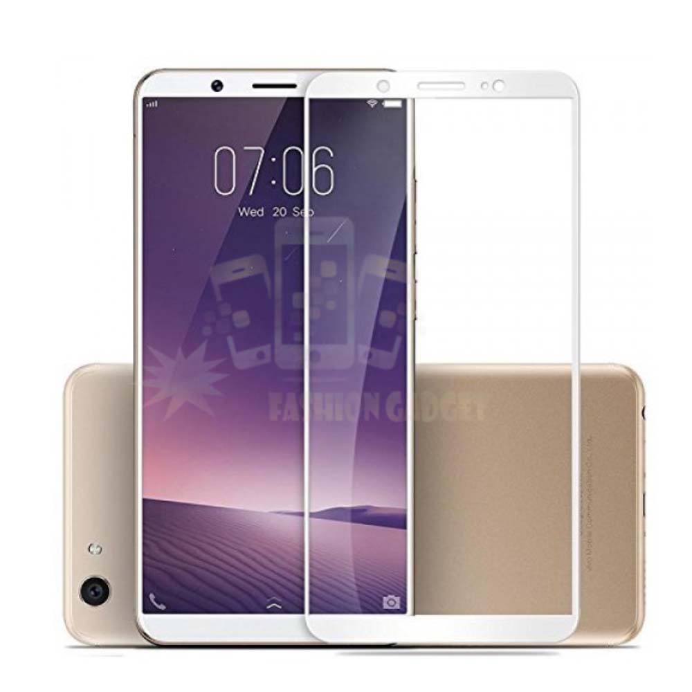 Tempered Glass Vivo V7 Full Colour Bagian Depan / Anti Gores Kaca / Screen Protector Pelindung Layar