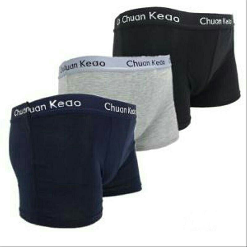 Chuan Kedo CD Celana Dalam Boxer Motif Polos Ukuran XXL Pria Dewasa