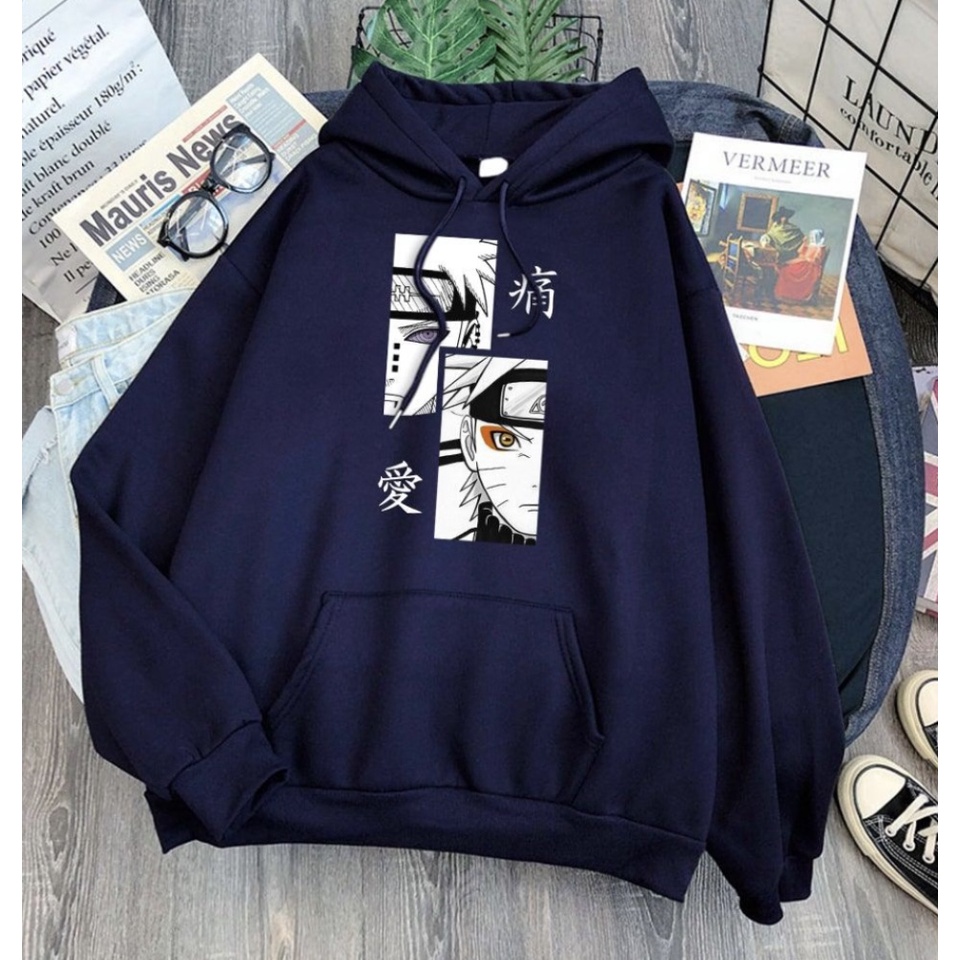 PAIN Naruto  Jumper Hoodie II Sweater Hoodie Anime II Sweter Oblong Topi II SIZE M - XL ( Pria &amp; Wanita / Anak &amp; Dewasa )