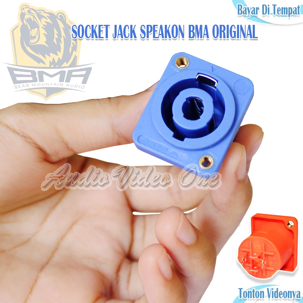 Soket Spikon BMA Original Socket Jack Speakon Jek Asli Jak Terminal Speaker