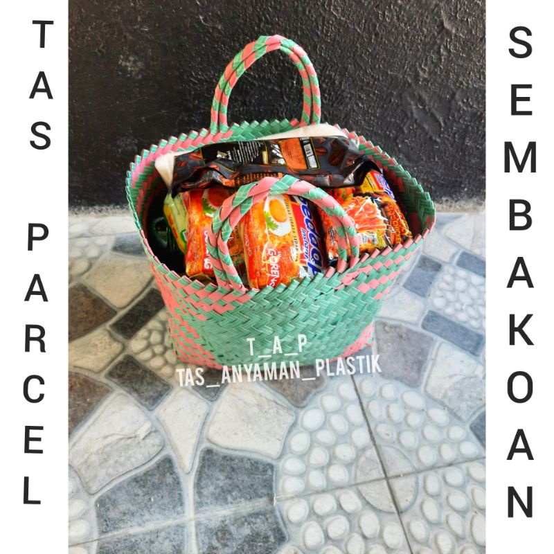 Tas Souvenir LEBARAN  ,Tas Parcel,Tas Kendurinan ,Tas Anyaman Grosir Murah Ukuran M/Tanggung