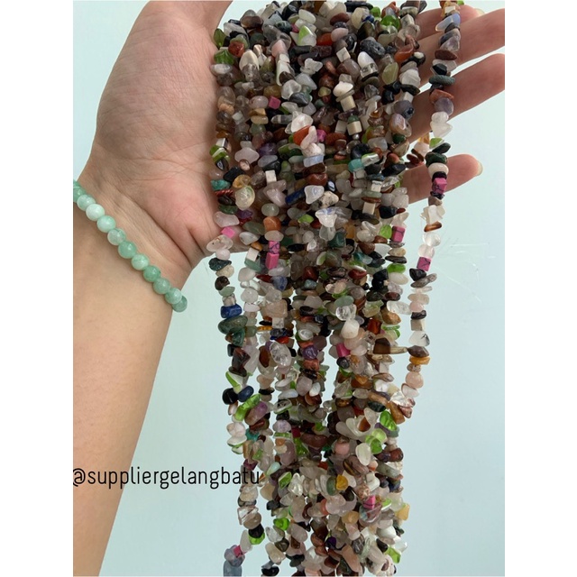 kerikil batu mix colour 1cm bahan akik batu campuran aksesoris warna