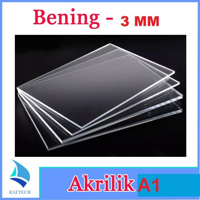 Akrilik / Acrylic A1 Tebal 3mm Bening 3 mm Acrylic Marga Cipta