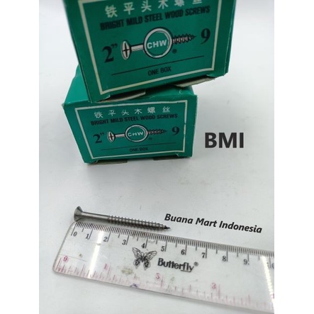 Skrup Kayu CHW 2 x 9 Plus (+) | Wood Screw CHW | Sekrup Kayu