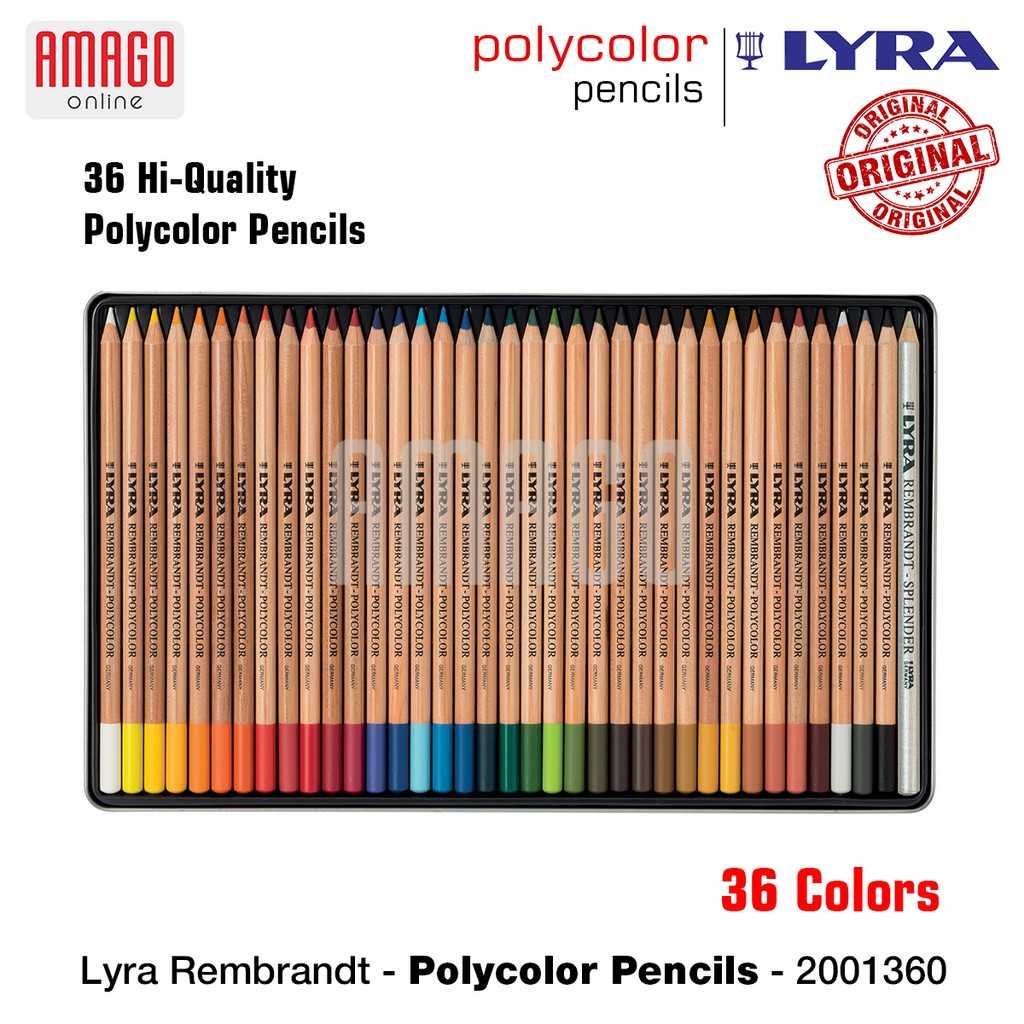 LYRA - REMBRANDT POLYCOLOR PENCILS - 36 PCS - ASSORTED COLORS - 2001360