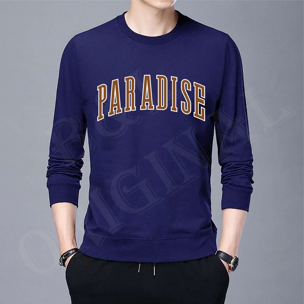 BS/COD/BAJU KAOS PARADISE/ATASAN FASHION PRIA DAN WANITA LENGAN PANJANG/GOOD QUALITY