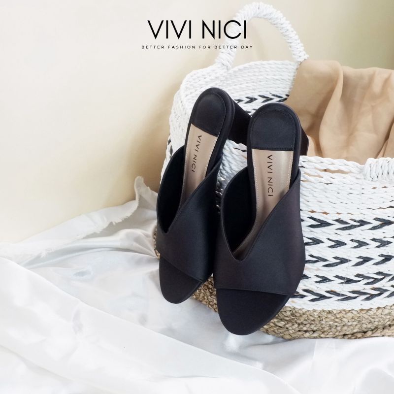 Sepatu wanita Vivi Nici Britney black heels