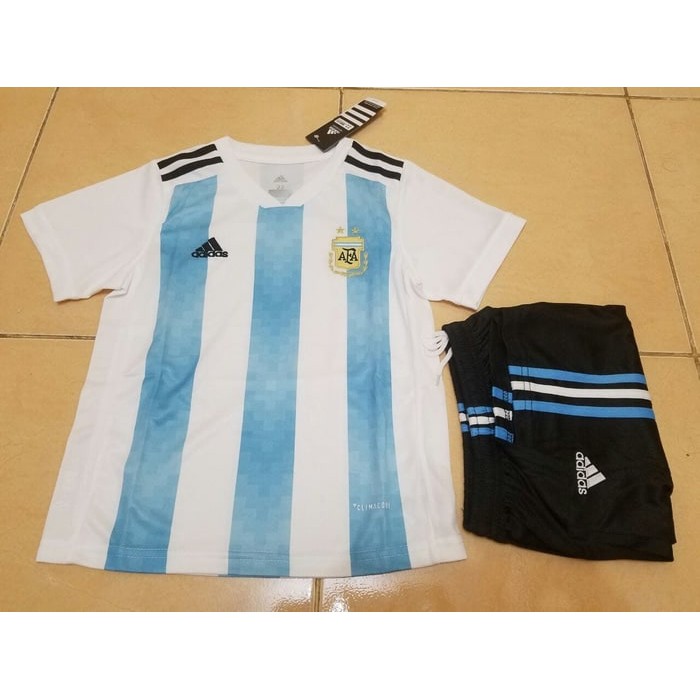 BAJU BOLA / FUTSAL JERSEY ARGENTINA HOME KIDS PIALA DUNIA 2018 GRADE ORI BAJU BOLA ANAK