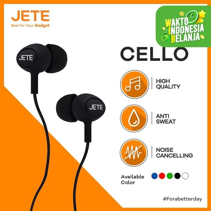 

HEADSET HANDFREE EARPHONE JETE CELLO