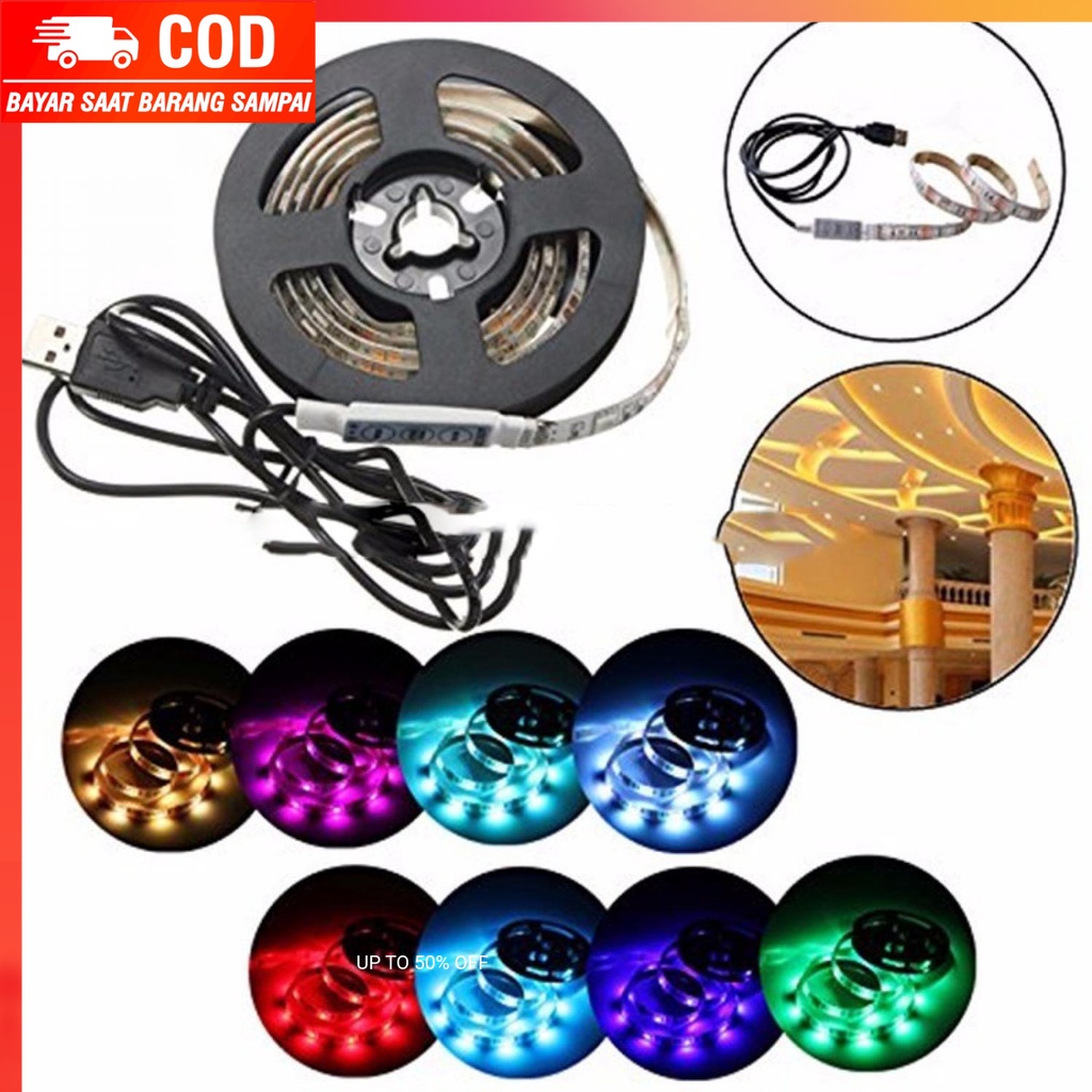 (100% BARANG ORI) MALITAI Mood Light Led Strip 5050 RGB with USB Controller - SMD2835