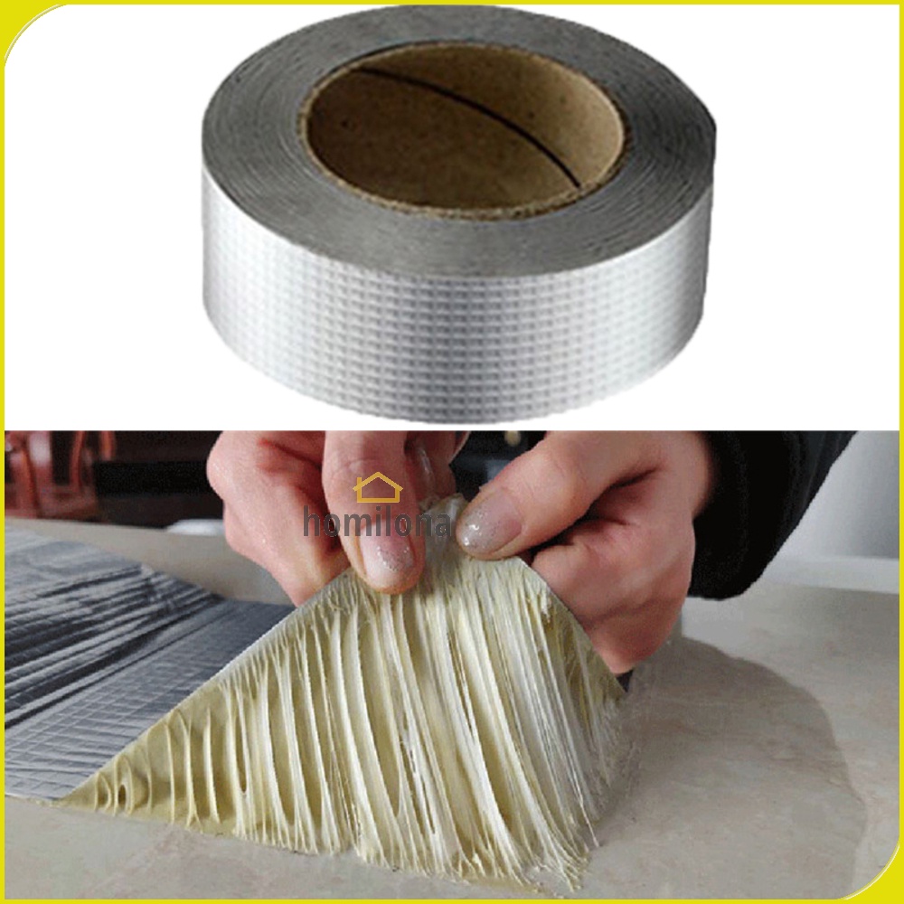 Lakban Aluminium Foil Butyl Super Adhesive Duct Tape Waterproof 5CMx3M - TaffGUARD KYTO LS549 Silver