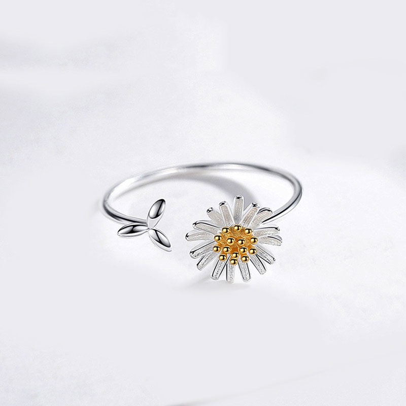 Korean Cincin Daisy Bunga Untuk Wanita Fashion Aksesoris