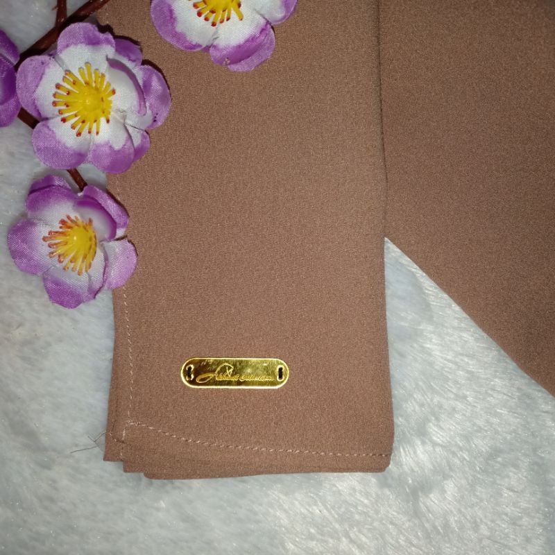 AKHWAT COLLECTIONS | PASHMINA DIAMOND CREPE ITALIANO 200X70 CM | FREE GIFT | JUMBO | PASHMINA VIRAL-Nutella