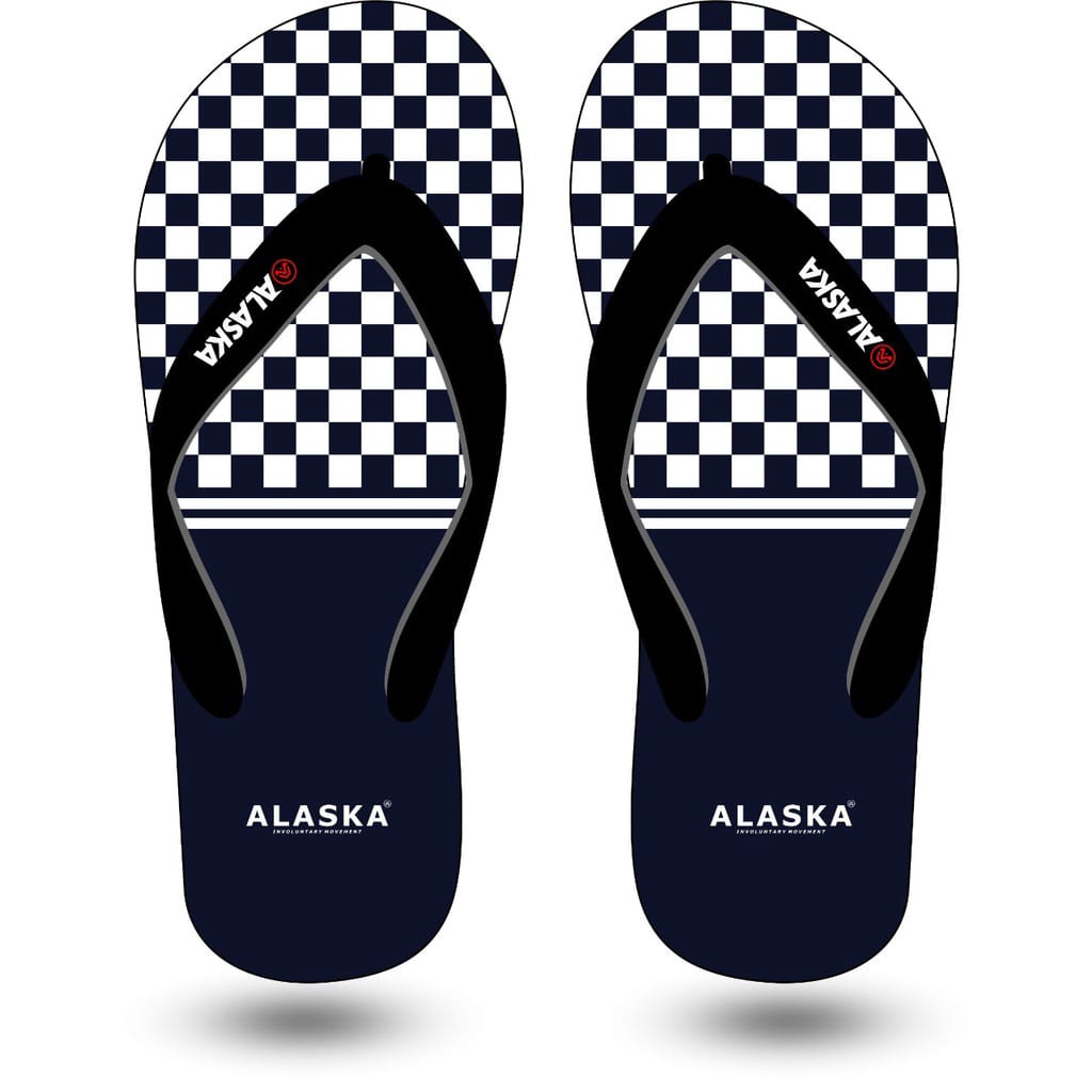 Sandal Jepit Pria ALASKA Black White Sendal kekinian terbaru termurah