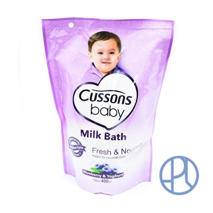 CUSSONS BABY MILK BATH 400ML (POUCH) SABUN BAYI UNGU MILKBATH CUSSON