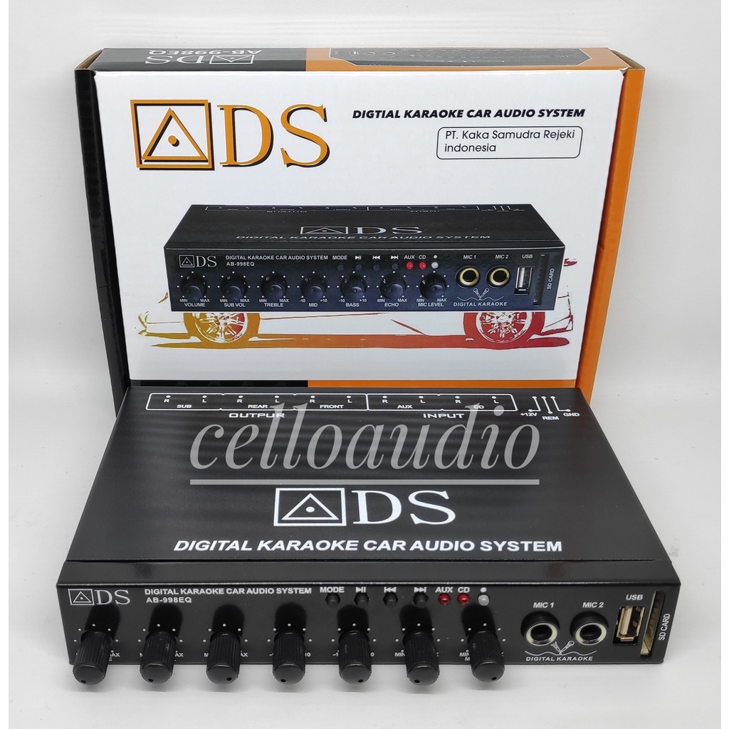Pre Amp Parametrik ADS AB-998EQ Bluetooth Equalizer Mobil ADS AB 998EQ