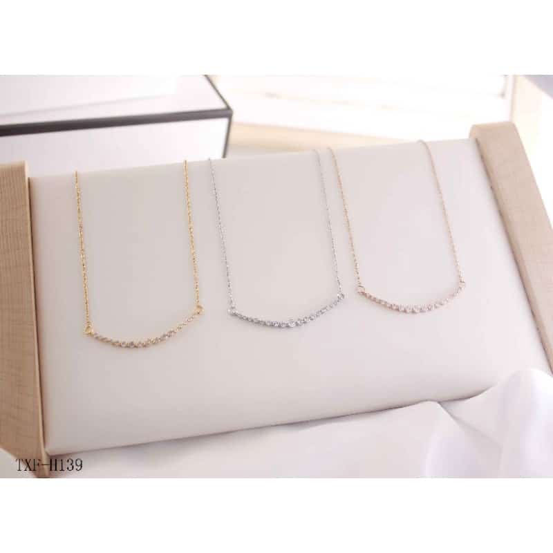 BISA COD✔ Kalung Viral/ Kalung Kekinian/Kalung Buming New Kalung Fuji Model Permata Cantik Elghan Bahan Titanium