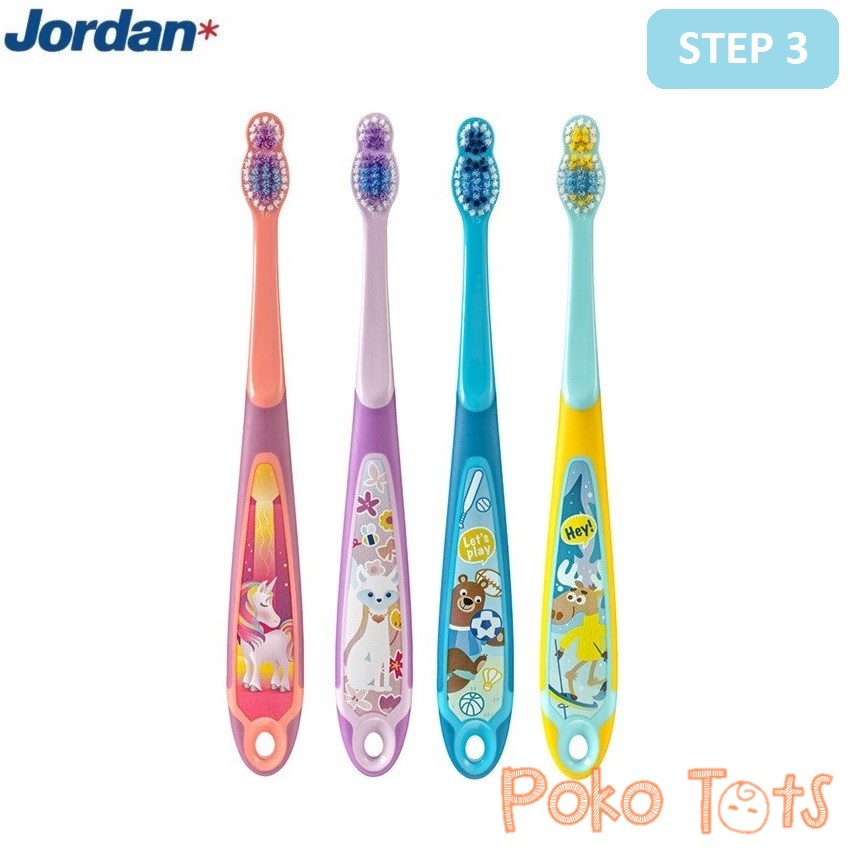 Jordan Oral Care Kids Step 3 Toothbrush Soft  Sikat Gigi Anak Usia 6-9 Tahun