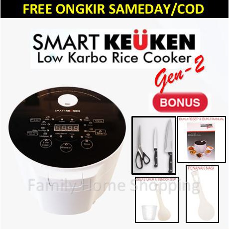 NEW / Smart Keuken Rice Cooker Low Carbo Rendah Karbo Karbohidrat Ricecooker - Gen 2 / BERKUALITAS