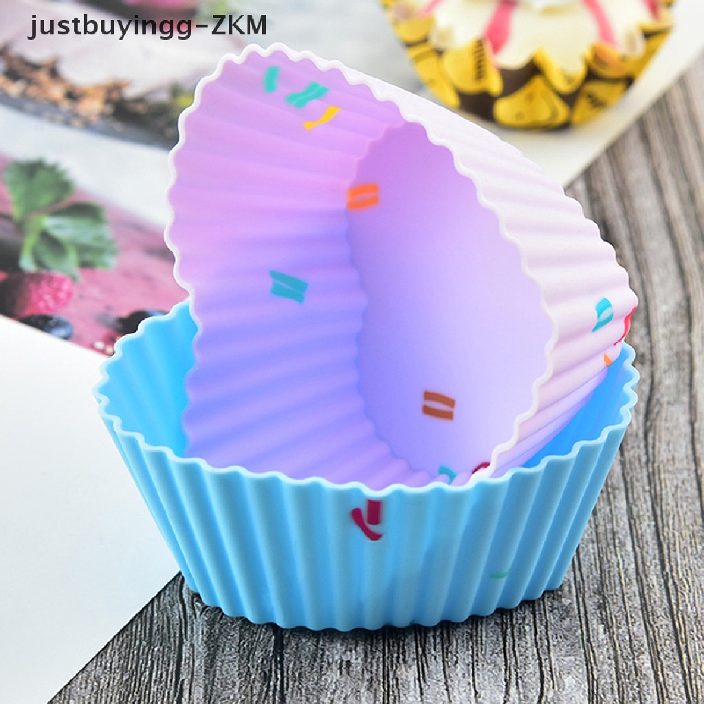 1 / 5pcs Cetakan Cupcake Muffin Bentuk Hati Bahan Silikon Untuk Alat Baking