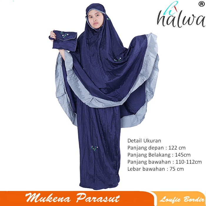 Mukena Parasut/ Mukena Parasut Loufie Bordir Sulam/mukena adem/mukena parasut murah/mukena traveling