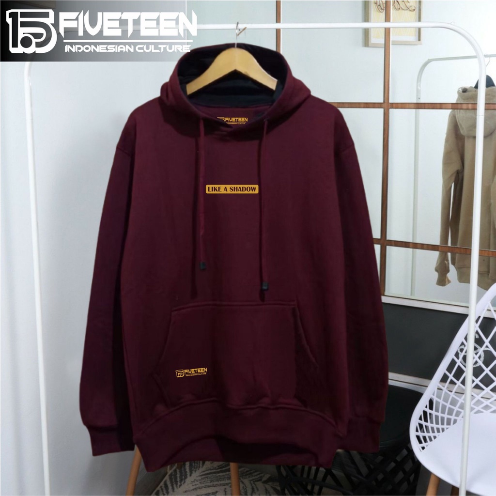 jaket pria terbaru 2022 keren gaya laki laki 15fifeteen warna maroon LIKE A SHADOW sweater cewek remaja kekinian 2022 tebal hoodie pria distro original brand tebal ori suwiter cowok model terbaru 2021 murah tebal 15fifteen zipper hoodie pria