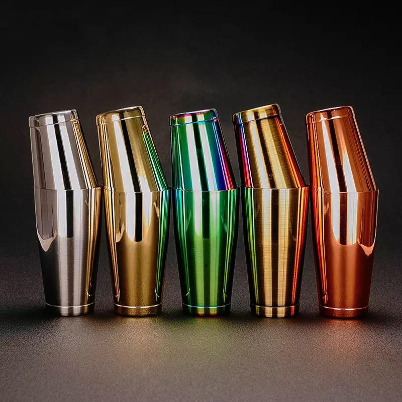 boston shaker premium color 700ml / 500ml / botol tempat pengocok minuman barista bartender bar tools / shaker stainless