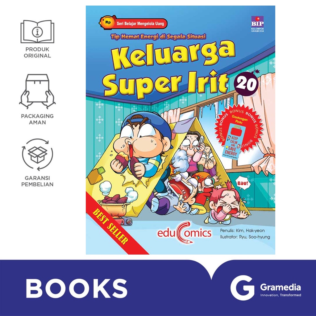 Gramedia Bali - Educomics : Keluarga Super Irit 20 : Tip Hemat Energi Di Segala Situasi