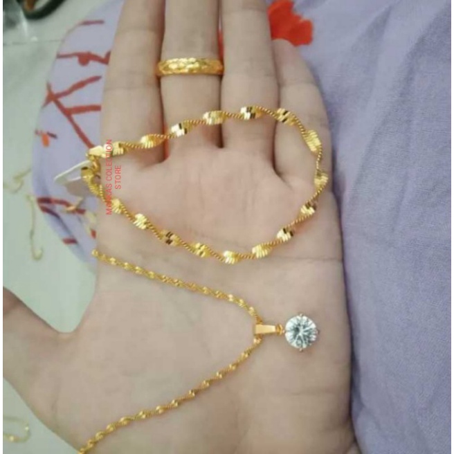 set perhiasan wanita dewasa 25,set perhiasan TITANIUM  asli anti luntur terbaru, perhiasan 1 set lengkap kalung gelang cincin