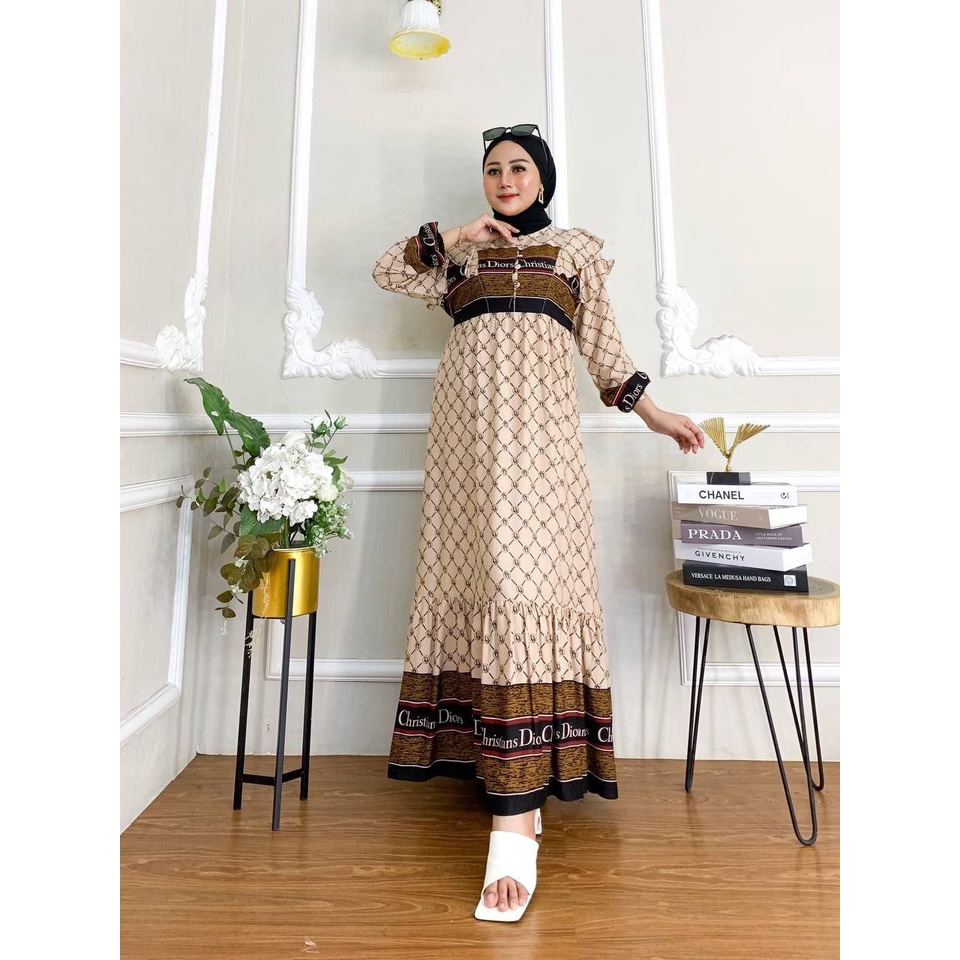 Gamis Maxi Modern/ Rayon Armor Lembut Adem Halus/Gamis Fashion Wanita