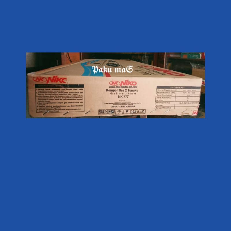 Kompor 2 Tungku Niko 777 Stainless