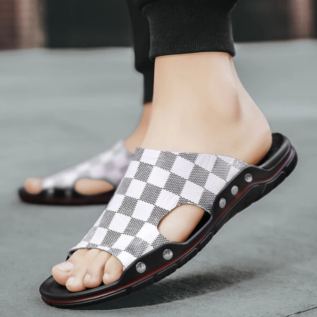 LUTTON - sandal slop pria trending 2022 - SANDAL SLOP CATUR