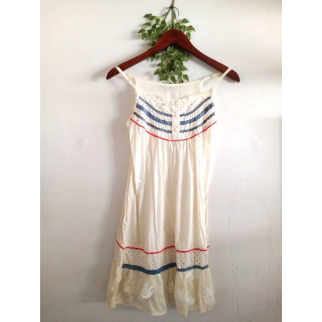 Mini dress white bohemian