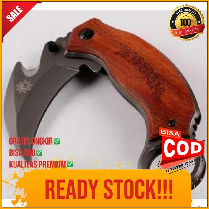 kerambit x 52 import gagang kayu karambit pisau lipat pisau unik