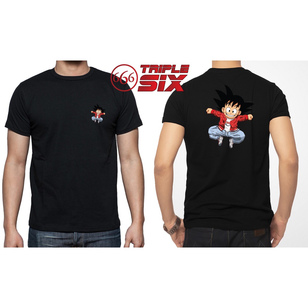 kaos baju hitam premium desain baby Goku dragon ball full